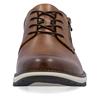 Rieker Men Casual Laced Shoe Side Zip - Brown Leather